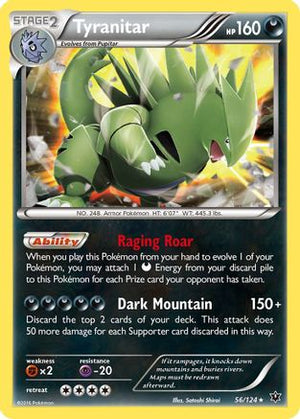 Tyranitar 56/124 - Fates Collide Holofoil