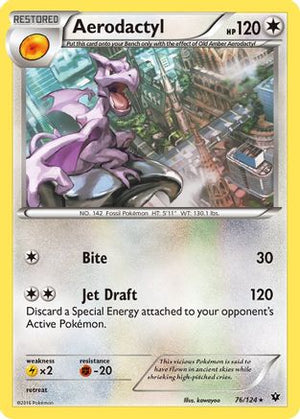 Aerodactyl 76/124 - Fates Collide Reverse Holofoil - Poke-Collect