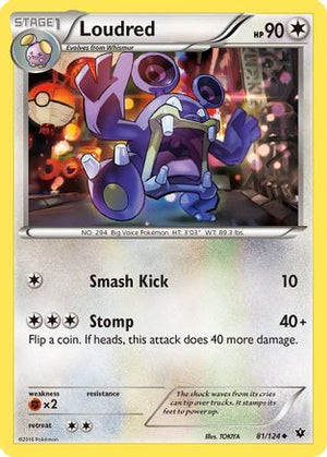 Loudred 81/124 - XY  Fates Collide Reverse Holofoil