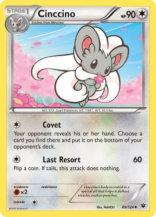 Cinccino (88) 88/124 - XY  Fates Collide Reverse Holofoil - Poke-Collect