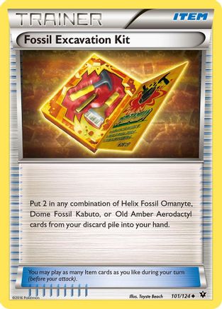 Fossil Excavation Kit 101/124 - XY  Fates Collide - Poke-Collect