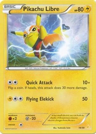 Pikachu Libre (14 - Non-Holo) 14 - XY Trainer Kit Pikachu Libre & Suicune - Poke-Collect