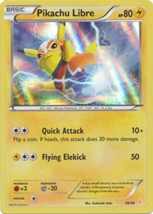 Pikachu Libre (30 - Holo) 30 - XY Trainer Kit Pikachu Libre & Suicune Holofoil - Poke-Collect
