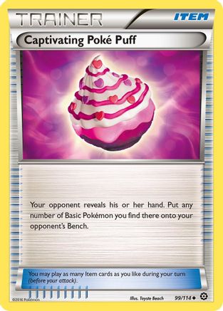 Captivating Poke Puff 99/114 - XY  Steam Siege Reverse Holofoil - Poke-Collect