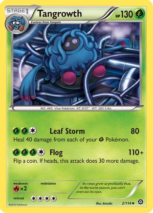 Tangrowth 2/114 - Steam Siege Reverse Holofoil - Poke-Collect