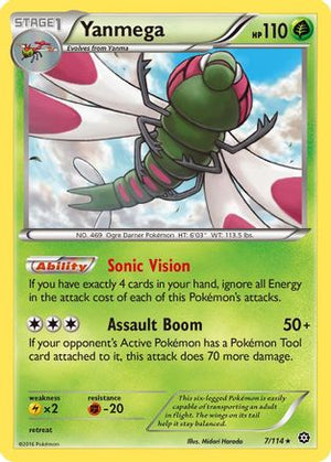 Yanmega 7/114 - Steam Siege Reverse Holofoil - Poke-Collect