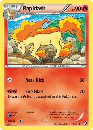 Rapidash 17/114 - XY  Steam Siege Reverse Holofoil - Poke-Collect