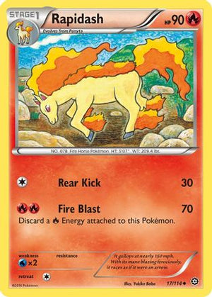 Rapidash 17/114 - XY  Steam Siege Reverse Holofoil - Poke-Collect