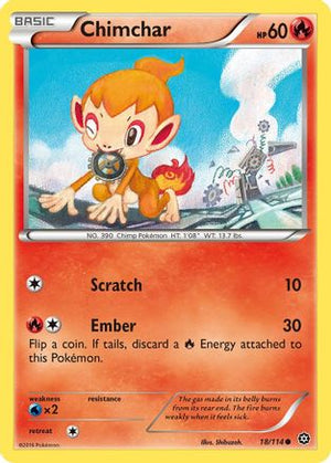 Chimchar 18/114 - XY  Steam Siege Reverse Holofoil - Poke-Collect