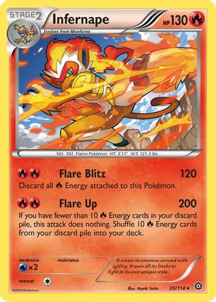 Infernape 20/114 - XY  Steam Siege Reverse Holofoil - Poke-Collect