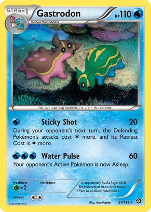Gastrodon 29/114 - XY  Steam Siege Reverse Holofoil - Poke-Collect