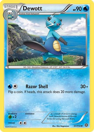 Dewott 31/114 - XY  Steam Siege Reverse Holofoil - Poke-Collect