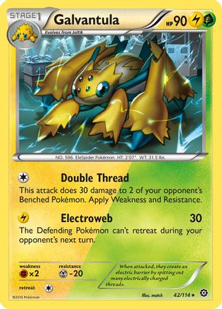 Galvantula 42/114 - Steam Siege Reverse Holofoil - Poke-Collect