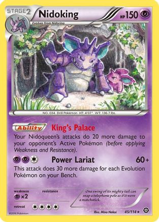 Nidoking 45/114 - XY  Steam Siege Reverse Holofoil - Poke-Collect