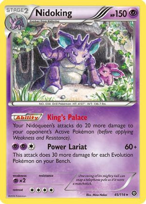Nidoking 45/114 - Steam Siege Reverse Holofoil - Poke-Collect