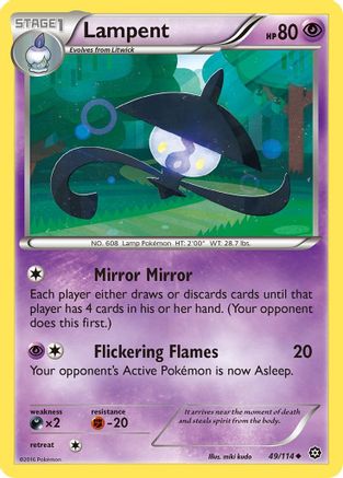 Lampent 49/114 - XY  Steam Siege - Poke-Collect