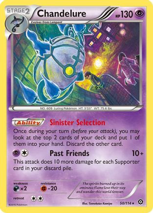 Chandelure 50/114 - XY  Steam Siege Reverse Holofoil - Poke-Collect