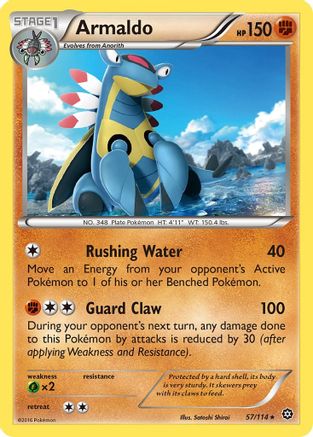 Armaldo 57/114 - XY  Steam Siege Reverse Holofoil - Poke-Collect