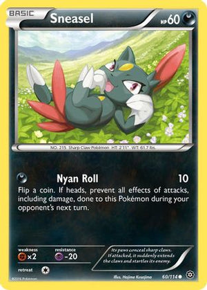Sneasel 60/114 - Steam Siege Reverse Holofoil - Poke-Collect