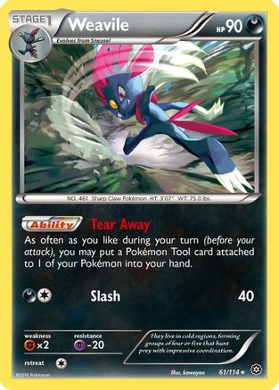 Weavile 61/114 - Steam Siege - Poke-Collect