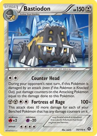 Bastiodon 70/114 - XY  Steam Siege - Poke-Collect