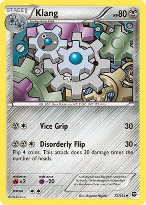 Klang 72/114 - XY  Steam Siege Reverse Holofoil - Poke-Collect