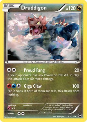 Druddigon 83/114 - XY  Steam Siege Reverse Holofoil - Poke-Collect