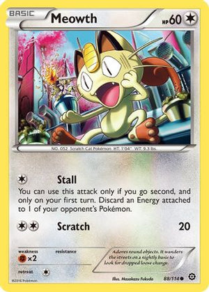 Meowth 88/114 - Steam Siege Reverse Holofoil - Poke-Collect