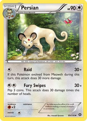 Persian 89/114 - XY  Steam Siege Reverse Holofoil - Poke-Collect