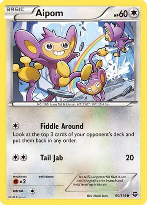 Aipom 90/114 - XY  Steam Siege Reverse Holofoil