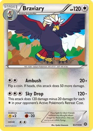Braviary 93/114 - XY  Steam Siege - Poke-Collect