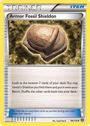 Armor Fossil Shieldon 98/114 - XY  Steam Siege Reverse Holofoil - Poke-Collect