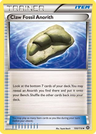 Claw Fossil Anorith 100/114 - XY  Steam Siege - Poke-Collect