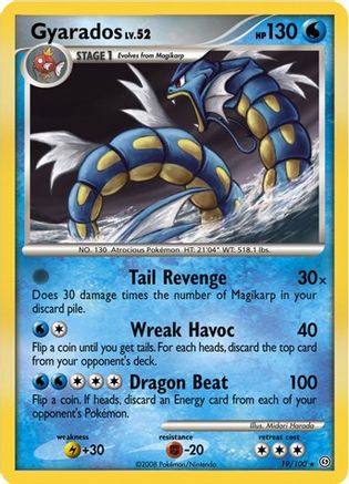Gyarados - 19/100 (DP Stormfront) 19 - Deck Exclusives Holofoil - Poke-Collect