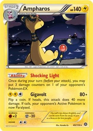 Ampharos (XY Steam Siege) 40 - Deck Exclusives - Poke-Collect