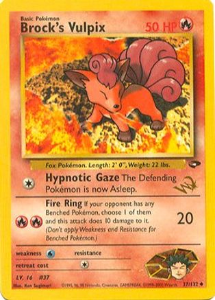 Brock's Vulpix [W Stamped Promo] 37 - WoTC Promo - Poke-Collect