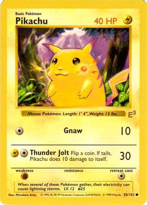Pikachu - 58/102 (E3 Stamped with Red Cheeks) 58 - Miscellaneous Cards & Products - Poke-Collect