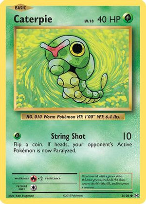 Caterpie 3/108 - Evolutions Reverse Holofoil - Poke-Collect