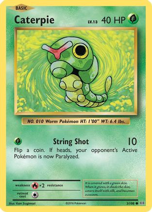 Caterpie 3/108 - XY  Evolutions Reverse Holofoil - Poke-Collect