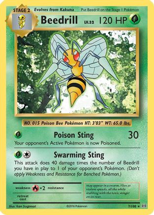 Beedrill 7/108 - XY  Evolutions Reverse Holofoil - Poke-Collect