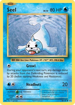 Seel 28/108 - XY  Evolutions - Poke-Collect