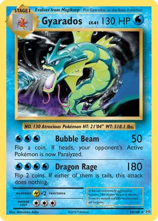Gyarados 34/108 - XY  Evolutions Holofoil - Poke-Collect