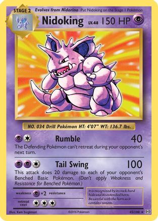 Nidoking 45/108 - XY  Evolutions Holofoil - Poke-Collect
