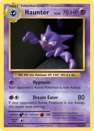 Haunter 48/108 - XY  Evolutions Reverse Holofoil - Poke-Collect