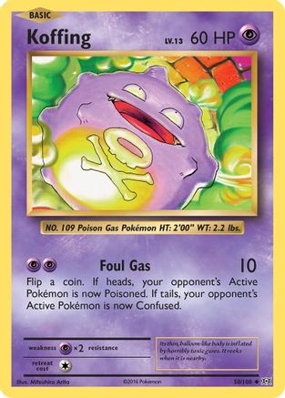 Koffing 50/108 - XY  Evolutions Reverse Holofoil - Poke-Collect