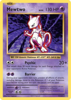 Mewtwo 51/108 - Evolutions Reverse Holofoil