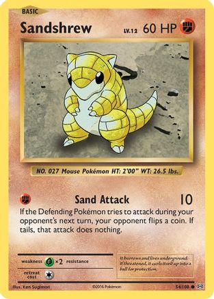 Sandshrew 54/108 - Evolutions Reverse Holofoil - Poke-Collect