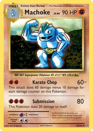 Machoke 58/108 - XY  Evolutions Reverse Holofoil - Poke-Collect