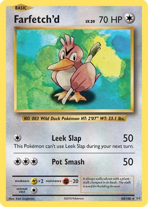 Farfetch'd 68/108 - XY  Evolutions Reverse Holofoil - Poke-Collect