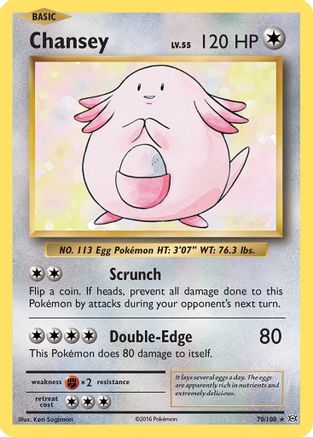 Chansey 70/108 - XY  Evolutions Reverse Holofoil - Poke-Collect